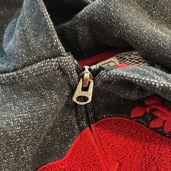 Roots cabin zip hoodie youth XL 11-12 years in black pepper - Picture 4 of 8